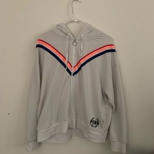 vs pink rainbow zip up jacket